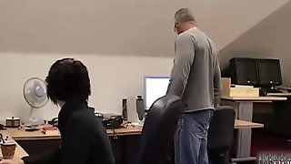 Office tough catfight eds up with hard..