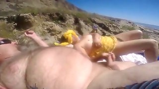 Wife at beach