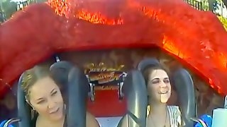 Oops Big Boobs & Tits in Roller..