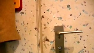 German chick with pierced nipples playing