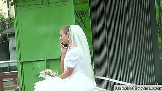 Rejected bride fucks in a strangers car