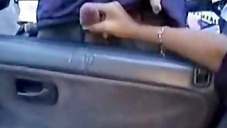Latin hookers give guys free handjobs..