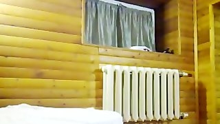 Pregnant hooker in sauna