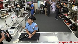 Latina police officer sex with pawn man..