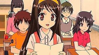 Big titted hentai schoolgirl gets her..