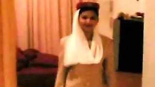 Pretty Arab Stewardess Giving A Blowjob