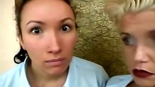 Two Police Chicks Fist Fellow