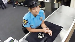 Huge juggs latina police officer..