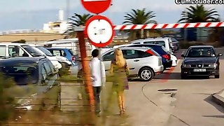 Amateur Redhead gets a surprise fuck in..