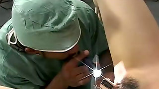 Black horny doctor eats and fingers..