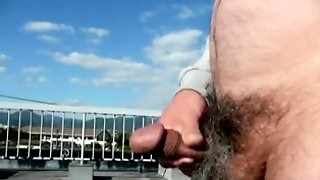 Japanese old man masturbation erect..