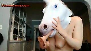 Kinky Emo Slut And Her Unicorn Mask