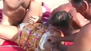 SlutWife does 3 - beach & hotel room