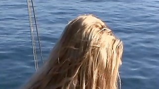Beautiful blonde with great tits fucks..