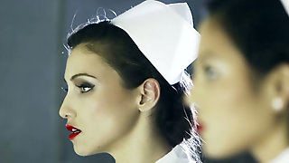 Kinky nurses in medical center fuck a..