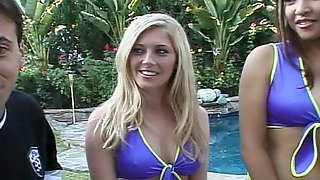 Swimsuit Sluts Ride Some Creamy Man Meat
