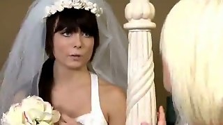 Dirty bride gets some lesbian love..