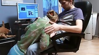 Polish teenagers fuck in the office