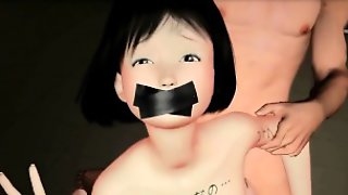 Ikihaji is muzzled with tape and forced..