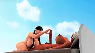 Lascive animated shemales doing blowjob