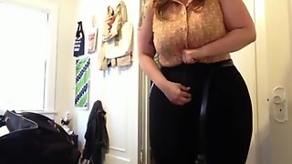 Cute sexy bbw changing clothes