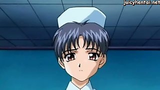 Hot anime nurse taking a cock from behind
