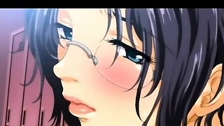 Three busty anime chicks slurping cock