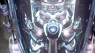 A boy in the machine