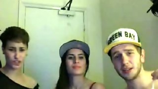 Two hot female cousins flash their sexy..