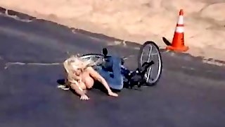 Boobs accident woman