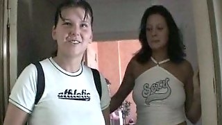 Two horny brunette Girls Pleasure Each..