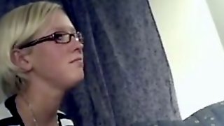 German girlfriend is shy but she is..