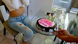 Barely legal teen Adria Rae gets her..
