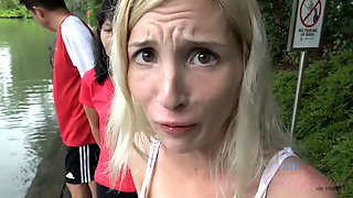 Famous skinny blonde with small tits..