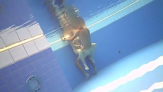 Hot blond fucks big dick in sauna pool