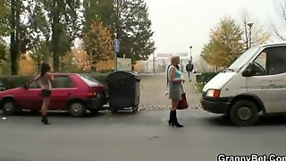 Granny Prostitute Pleases him