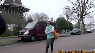 Busty prostitute fingers