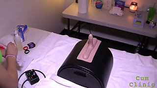 Sybian Prostate Milking with Gloved..