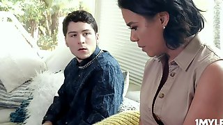 Stepson Connor offer his big cock to..
