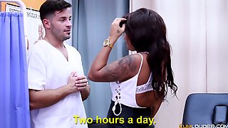 Tanned Latin client Sheyla Gomez gets..