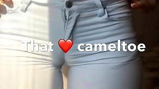 Tight jeans cameltoe thighgap hips