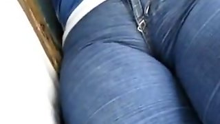 Asses tight jeans shorts Butts..