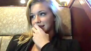 Hot Blonde Public Teasing