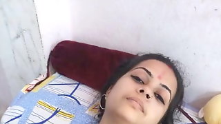 Indian newly married couple having sex