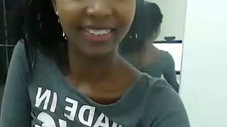 This ebony cutie is a bit shy but she..