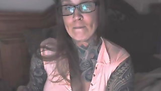 # Thick, tattooed, busty babe with big..