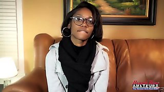 Amateur Black Geek Girls Comes To My..