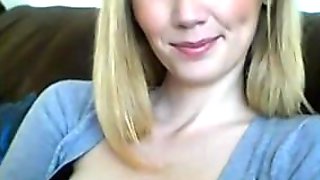 Blonde camgirl shows it all.flv
