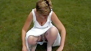 Sara Enjoying A Summers Day In The Garden