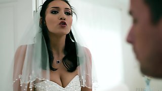 Filthy bride Bella Rolland gets banged..